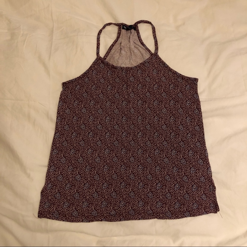 Gap Racerback Tank Top | Burgundy and Blue | sz XS
